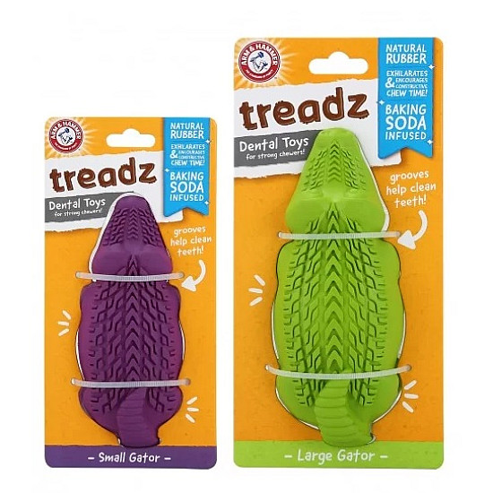Arm & Hammer Super Treadz Gator - Дентална играчка за кучета - голям крокодил