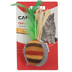 Играчка за котки - топка с перо