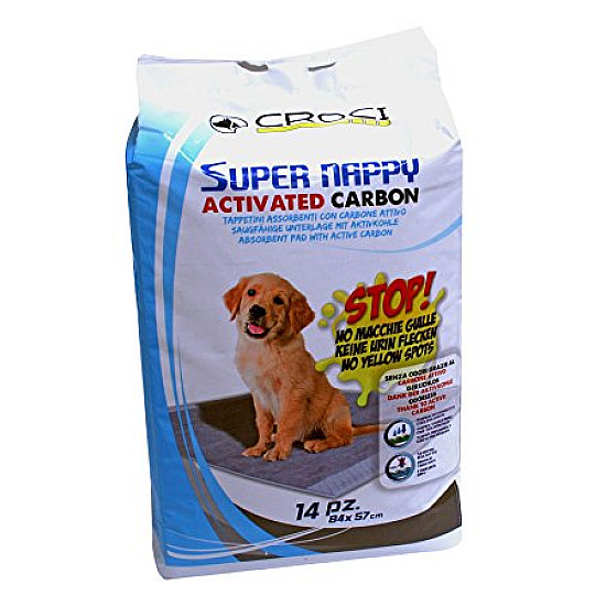 Croci хигиенни подложки за кучета - Super Nappy Activated Carbon - 14 броя в пакет