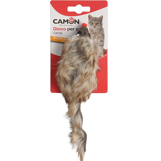 Играчка за котки - Рошава мишка - 20 см
