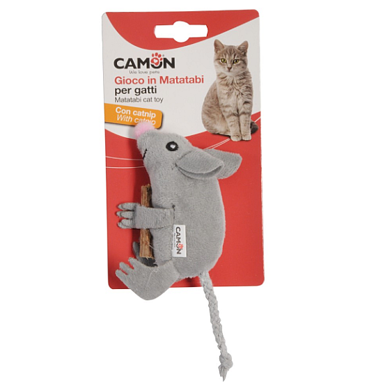 Играчка за коте - мишка с мататаби с котешка билка - Camon