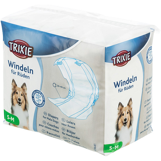 Памперси за мъжки кучета за еднократна употреба Trixie - 12 броя