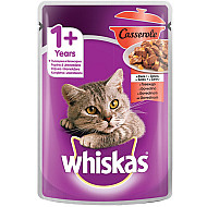 Whiskas Casserole Adult Beef - Пауч за котка с говеждо месо в желе - 85 гр