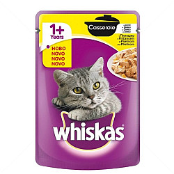 Whiskas Casserole Adult Chicken - Пауч за котка с пилешко месо в желе - 85 гр