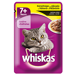 Whiskas Senior Chicken - Пауч за котки в зряла възраст с пилешко месо - 85 гр