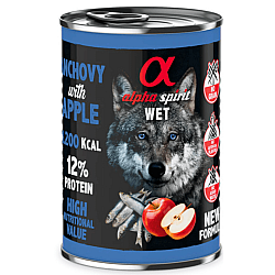 Alpha Spirit - Консерва за кучета - аншоа с ябълки - 400 гр Alpha Spirit - Консерва за кучета - аншоа с ябълки - 400 гр