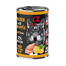Alpha Spirit - Консерва за кучета - пиле с ананас - 400 гр Alpha Spirit - Консерва за кучета - пиле с ананас - 400 гр
