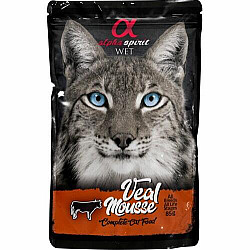 Alpha Spirit Cat Mousse - Пауч за котки с телешко - 85гр