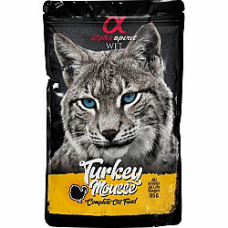 Alpha Spirit Cat Mousse - Пауч за котки с пуйка - 85гр