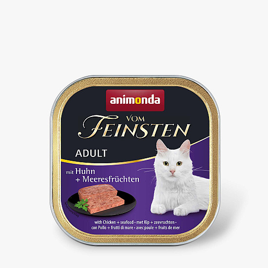 Vom Feinsten Adult Cat Chicken and Seafood - Пастет за котки с пиле и морски деликатеси - 100 гр