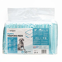 Anipro - Хигиенни подложки за кученца - 60 х 60 см - 50 броя