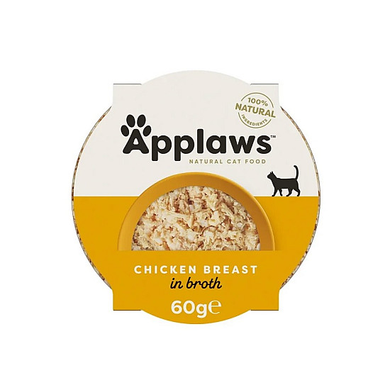Applaws Luxury Cat Pot Chicken Breast - Деликатесна храна за котки с пилешки гърди - 60 г