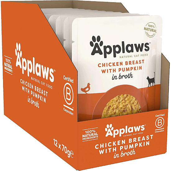 Applaws Cat Pouch Chicken with Pumpkin - Пауч за котки с пиле и тиква - 70 г
