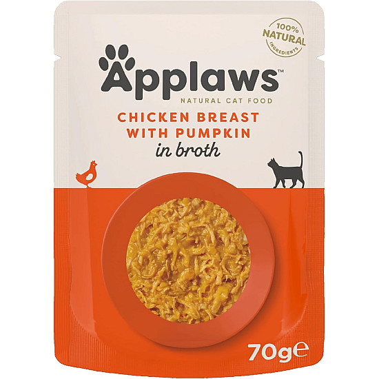 Applaws Cat Pouch Chicken with Pumpkin - Пауч за котки с пиле и тиква - 70 г