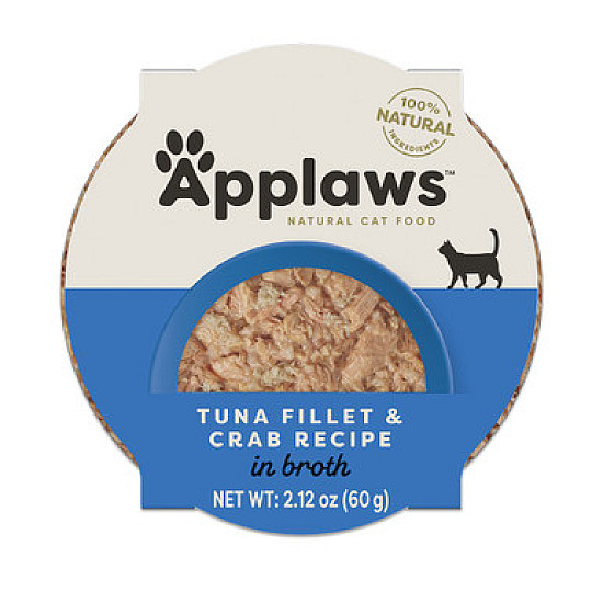 Applaws Luxury Cat Pot Tuna with Crab - Деликатесна храна за котки с риба тон и раци - 60 г