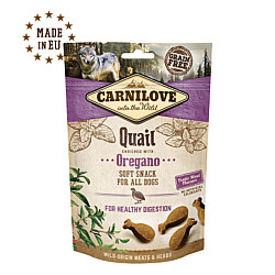 Carnilove Soft Snack Oregano - Полувлажни лакомства за куче с пъдпъдък и риган - 200гр