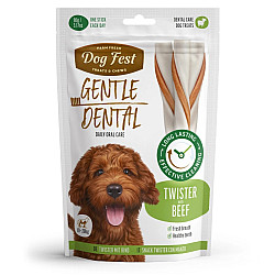 Dog Fest Twister with Beef - Дентални лакомства за кучета от средни породи с говеждо
