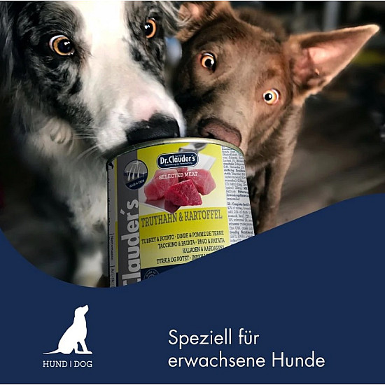 Dr Clauder's Dog Turkey and Potato Hair and Skin - Консерва с пуйка и картофи за кучета с проблемна кожа и козина