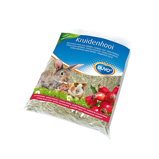 Duvo - Сено за гризачи с шипка - 500 гр