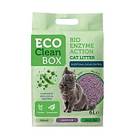 Eco Clean Box - Тофу котешка тоалетна с биоензими - Лавандула