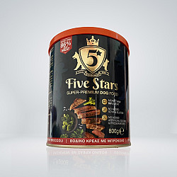 Five Stars Dog Beef and Broccoli - Консерва за куче с телешко и броколи - 800гр с допълнителна капачка