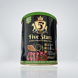 Five Stars Dog Lamb and Blueberries - Консерва за куче с агне и боровинки - 800гр с допълнителна капачка