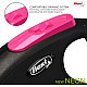 Flexi Classic Neon Pink - Автоматичен повод за кучета - лента, светлоотразителен, розов, 5 м