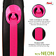 Flexi Classic Neon Pink - Автоматичен повод за кучета - лента, светлоотразителен, розов, 5 м