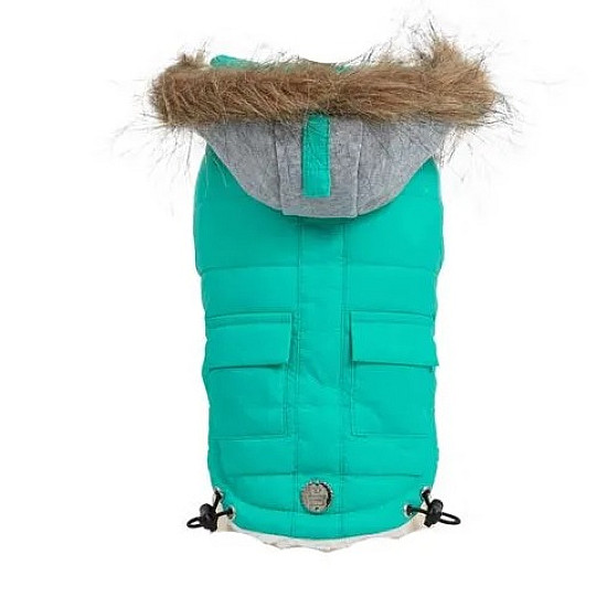 Freedog Pooch Coat Turquoise - Непромокаемо яке за кучета с качулка, тюркоаз