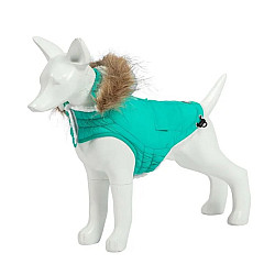 Freedog Pooch Coat Turquoise - Непромокаемо яке за кучета с качулка, тюркоаз