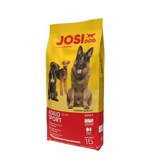 JosiDog Adult Agilo Sport - Суха храна за активни кучета - 15 кг