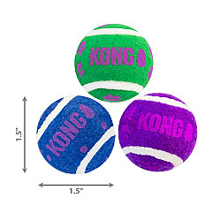 KONG Cat Tennis Balls with Bells - Тенис топки със звънчета за котки