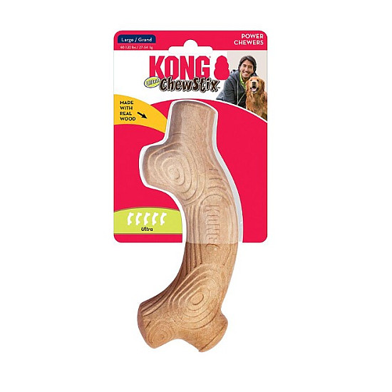KONG Chew Stix - Играчка за кучета - клон за дъвкане от дърво и бекон