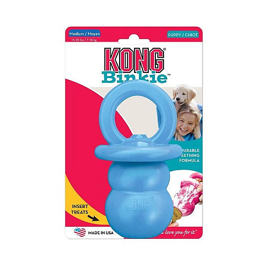 KONG Puppy Binkie - Гумен биберон със звук за подрастващи кученца