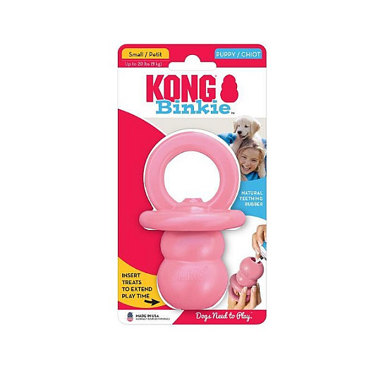 KONG Puppy Binkie - Гумен биберон със звук за подрастващи кученца