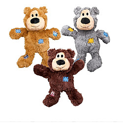 KONG WIld Knots Bears - Плюшено мече за куче с въжен скелет за дълги игри