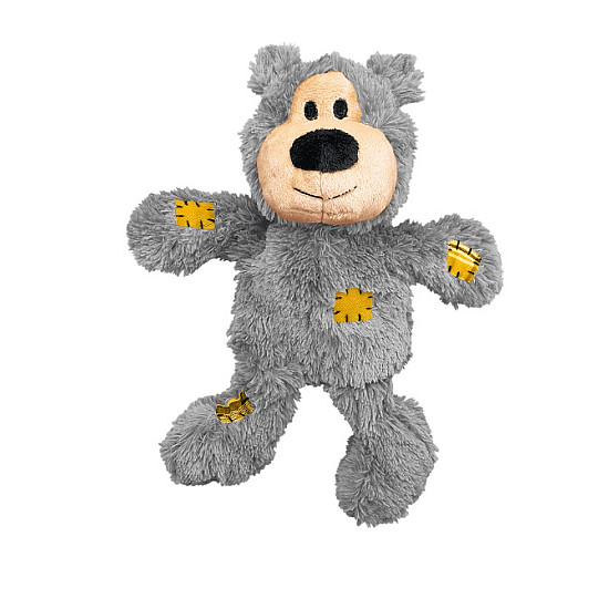 KONG WIld Knots Bears - Плюшено мече за куче с въжен скелет за дълги игри