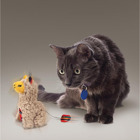 KONG Softies Buzzy Lama - Играчка за котки със звук и котешка трева