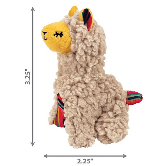 KONG Softies Buzzy Lama - Играчка за котки със звук и котешка трева
