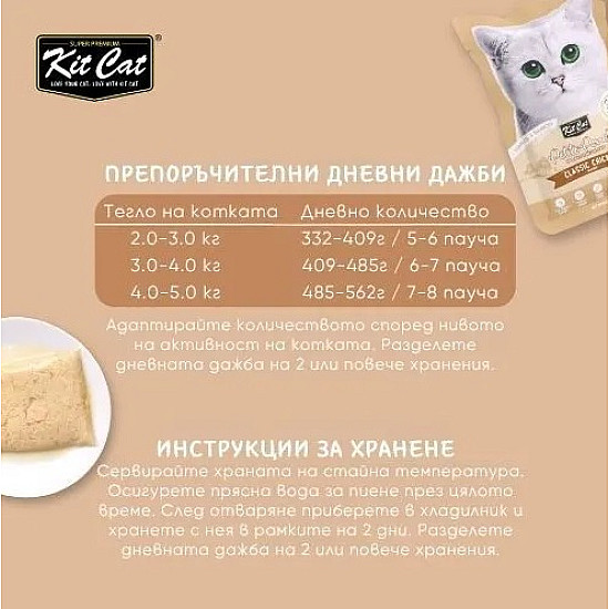 Kit Cat Pouch Chicken - Пауч за котки с пиле