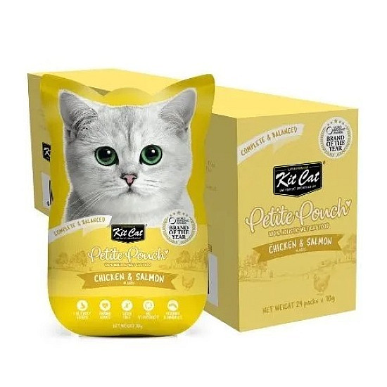 Kit Cat Pouch Chicken and Salmon - Пауч за котки с пиле и сьомга