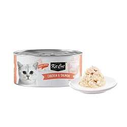 Kit Cat Toppers Chicken and Salmon - Допълваща храна за котки с пиле и сьомга в желе