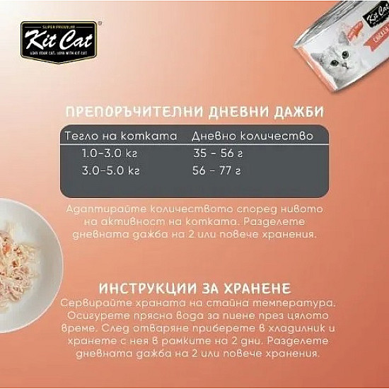 Kit Cat Toppers Chicken and Salmon - Допълваща храна за котки с пиле и сьомга в желе