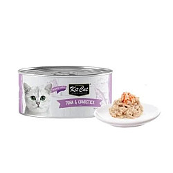 Kit Cat Toppers Tuna and Crabstick - Допълваща храна за котки с риба тон и рулца от раци в желе
