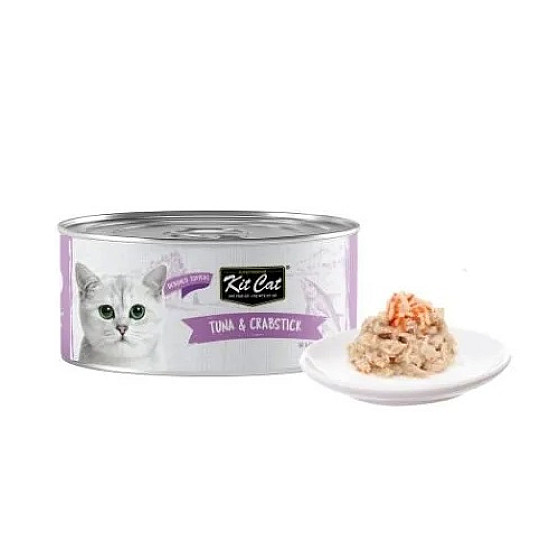 Kit Cat Toppers Tuna and Crabstick - Допълваща храна за котки с риба тон и рулца от раци в желе
