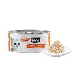 Kit Cat Toppers Tuna and Salmon - Допълваща храна за котки с риба тон и сьомга в желе