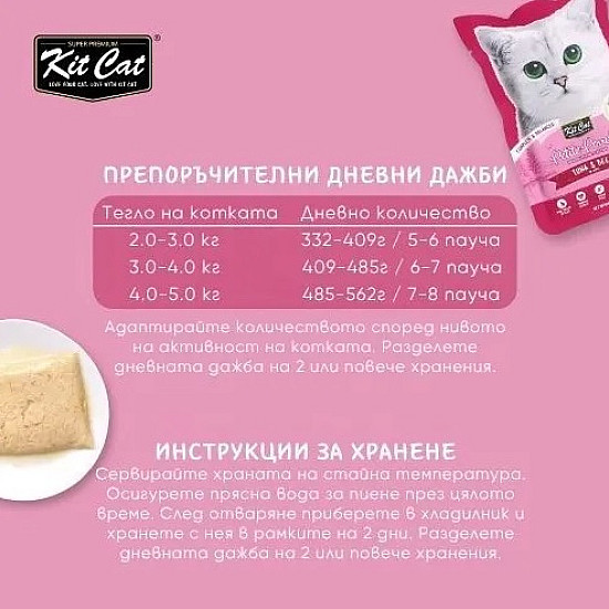 Kit Cat Pouch Tuna and Beef - Пауч за котки с риба тон и говеждо