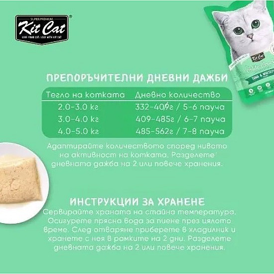 Kit Cat Pouch Tuna and White Fish - Пауч за котки с риба тон и бяла риба
