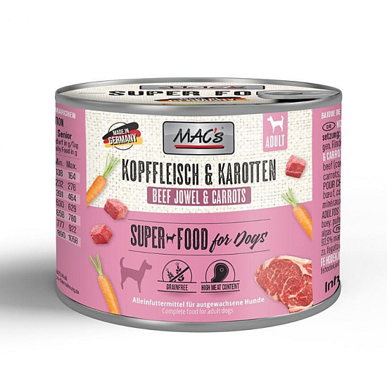 Mac’s Dog Beef and Carrots - Консерва за куче с телешко и моркови