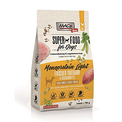Mac's Dog Mono Light/Senior Fresh Turkey and Sweet Potato - Суха храна за възрастни/с наднормено тегло кучета с прясна пуйка и сладък картоф